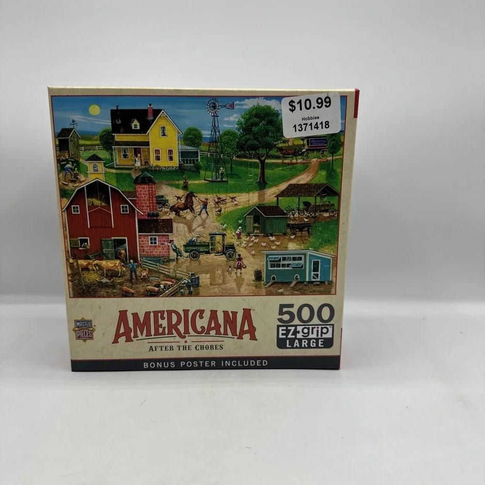 MasterPieces Americana‎ After the Chores EZ Grip 500 LG Pcs Used Ez Grip Large